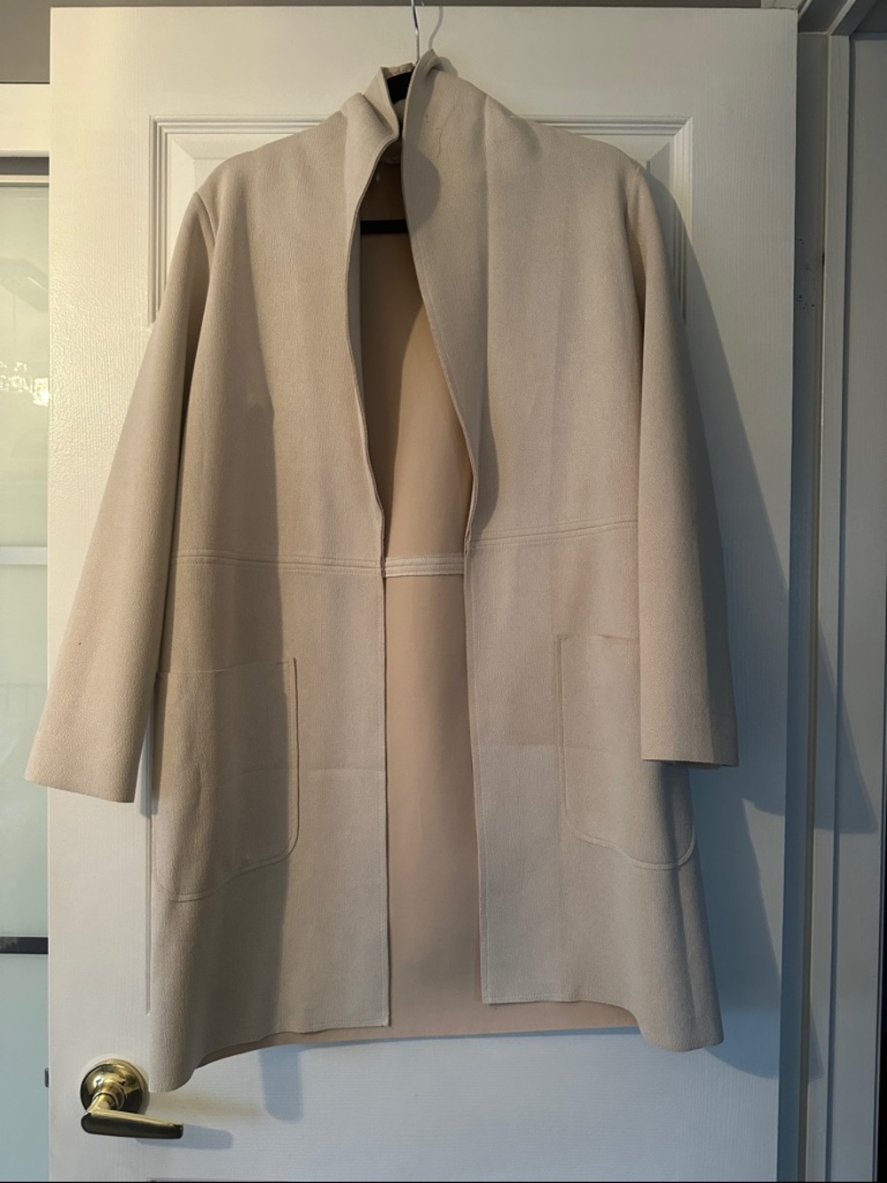 Zara Cream Hooded Open-Front Cape